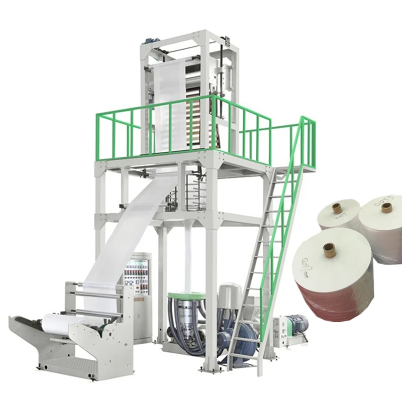 Hot sale aba plastic HDPE LDPE film extruder blowing machine three-layer Co-extrusion ABA film blown machines