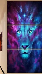 3 шт. Hd Картина Мечта абстрактный цвет Лев плакаты художественное украшение Настенная Картина на холсте