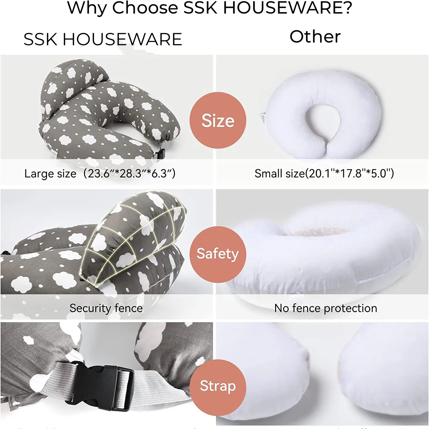 Customized Mommy Support Breastfeeding Pillow Multifunctional Baby Feeding Nursing Pillow For Tummy Time