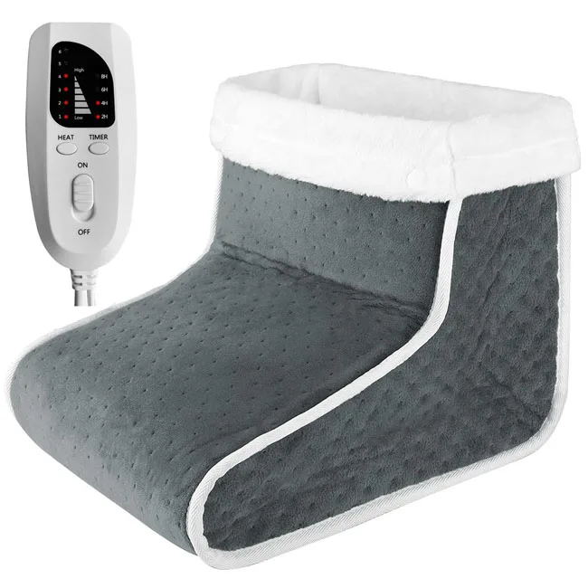 Removable Washable Electric Heated Blanket Foot Warmer Soft Boots Electric Heating Pad