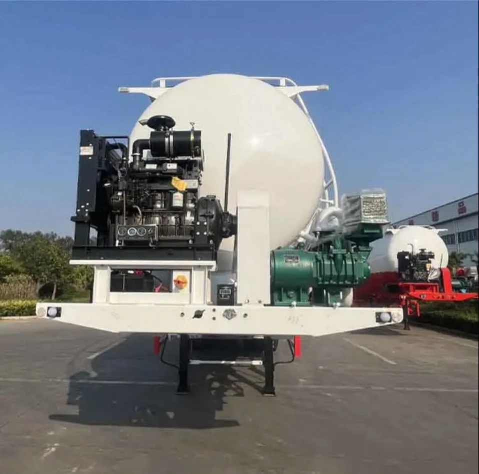 Customizable bulk cement tank trailer powder dry ash bulk cement semi trailer 80cbm
