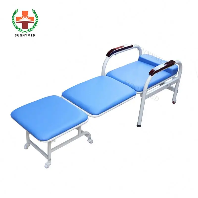 Sy-R132 Hospital Patient Room Portable Foldable Accompany Chair Escort Bed Waiting Chair Accompany attendant chair For Hospital