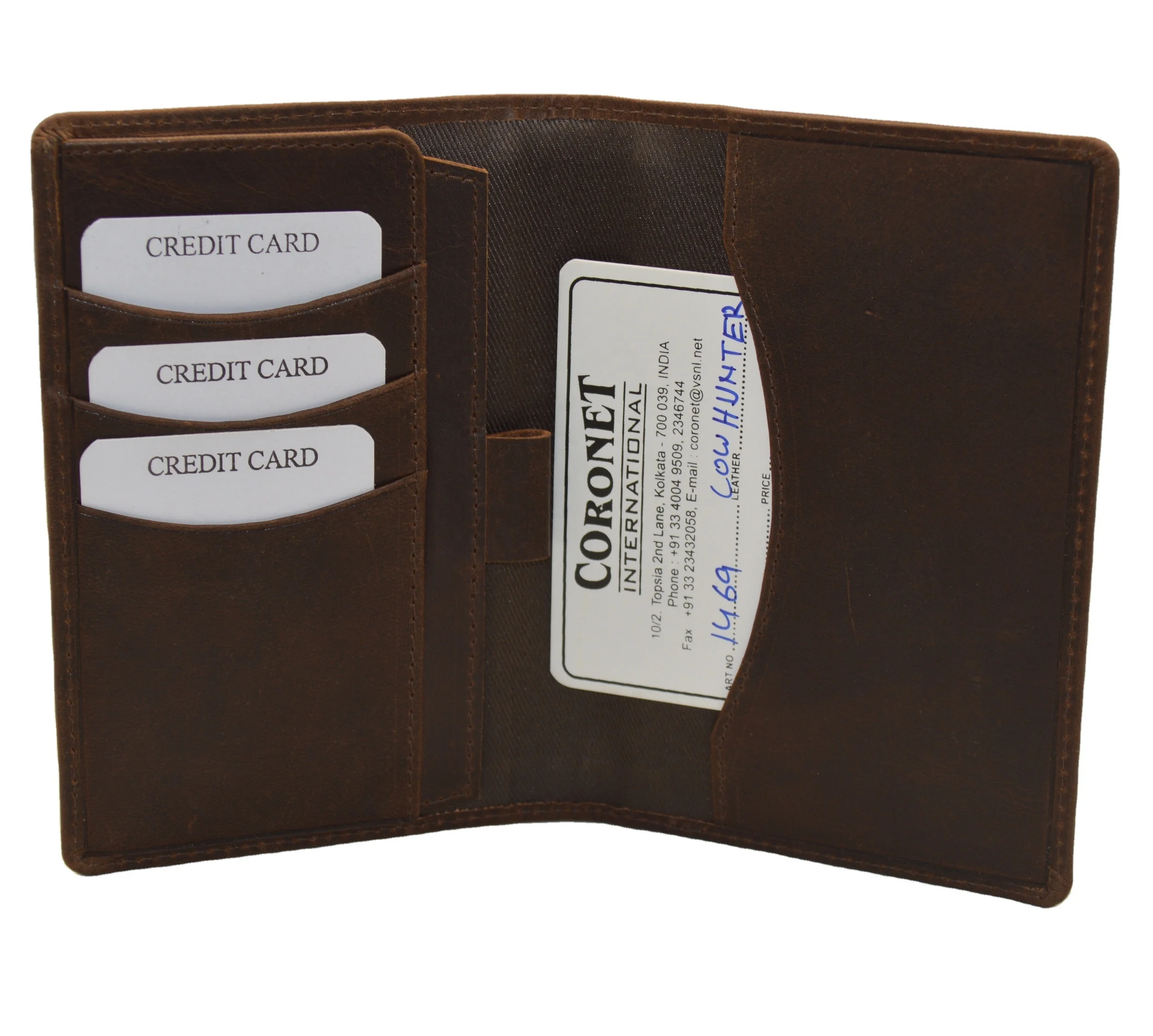 Travel Passport Cover Bifold Wallet Genuine Leather Passport Holder Vintage Custom Logo RFID Blocking Real Leather Brown 500pcs