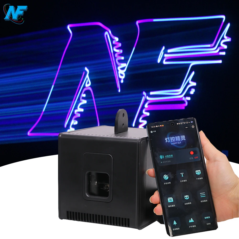 Android & iOS App Wireless Control 3W 5W RGB Laser With Battery Powered Animation Writing Laser Light For Dj Disco Club