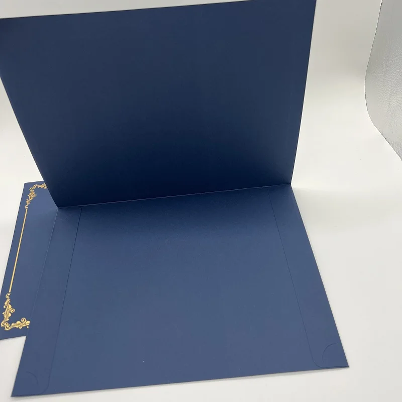 Diploma Cover Diploma Holder Graduation Certificate Cover Smooth A4 Satin Corners Blue