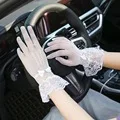 Custom Summer Women Wedding Sexy Silk Lace Cheap Low Moq Thin Gloves Driving Sun Against Ladies Mittens For Woman