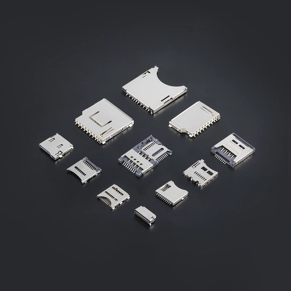 MUP Manufacturer  8Pin Micro SD + NANO SIM Card Holder Puller Type for Body Scale Voice Recorder