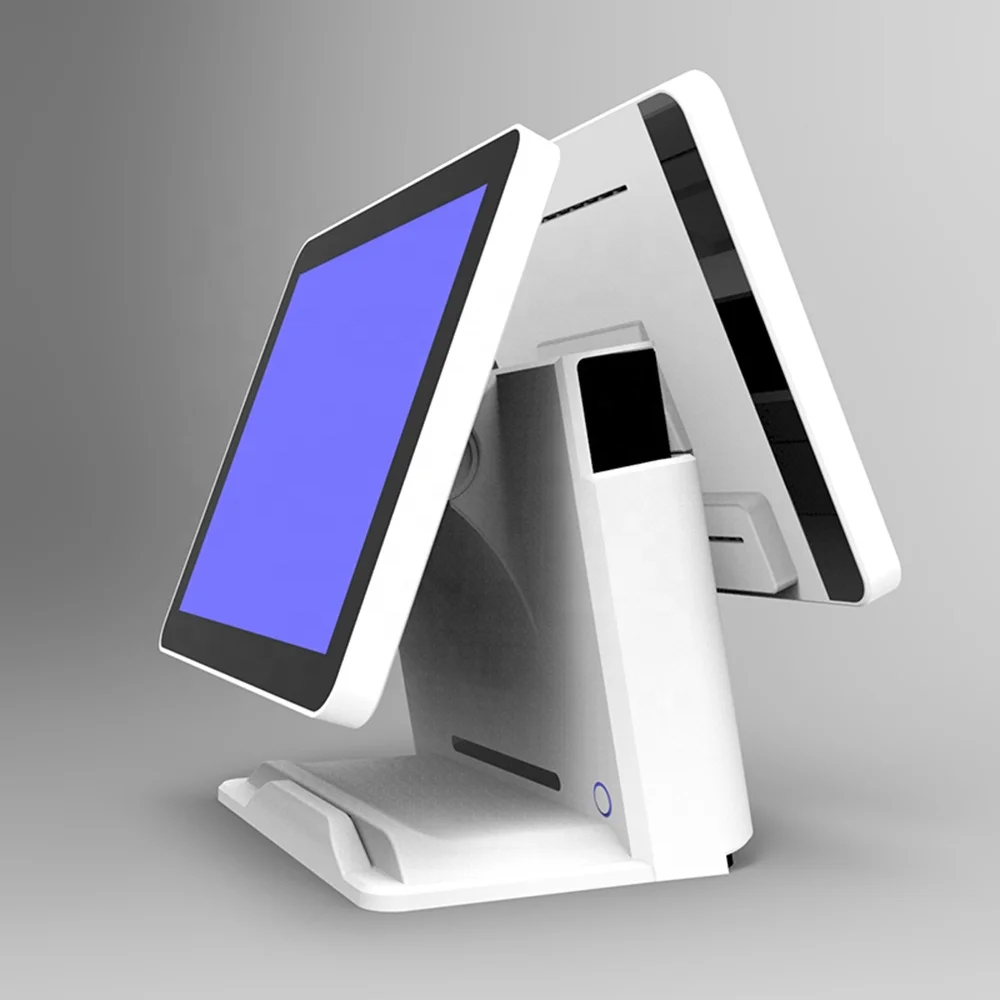Single Screen Dual Screen Touch Pos System Machine 15.6 15 Inch Android Pos Terminal with windows 10