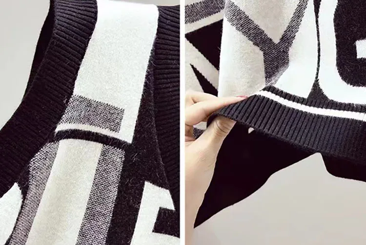 Accept small orders OEM knitwear cashmere sleeveless letter jacquard knitted men custom sweater vest