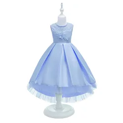 Summer lace tutu princess bluey kids clothing evening one piece 2-10 year party toddler flower girls dress