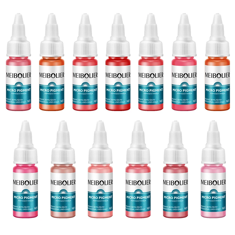 OEM Organic Germany 33 colors Liquid Permanent Makeup Pigments Pmu Tattoo Ink Micropigmentation lip eyebrow Microblading Pigment