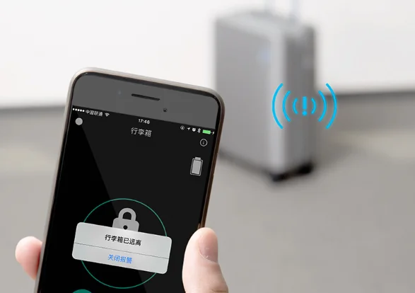 Echolac smart suitcase with weighing handle OEM APP unlock Anti-theft distance alert intelligent smart luggage set
