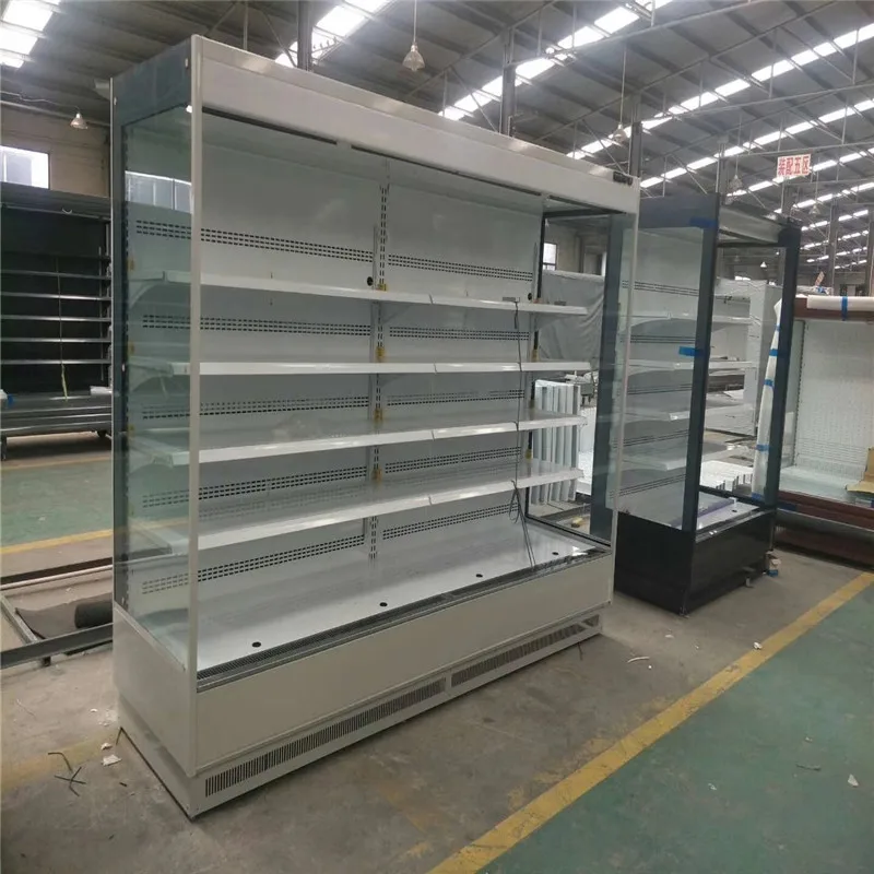 Supermarket showcase display fridge remote compressor vegetable and fruit display chiller freezer cabinet