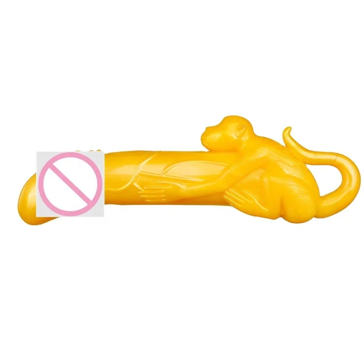 Low Price Monkey Dildo Colorful with Suction Cup Silicone Animal Huge Soft Plastic Penis Dildo Anal Plug Sex Toys for Women Men