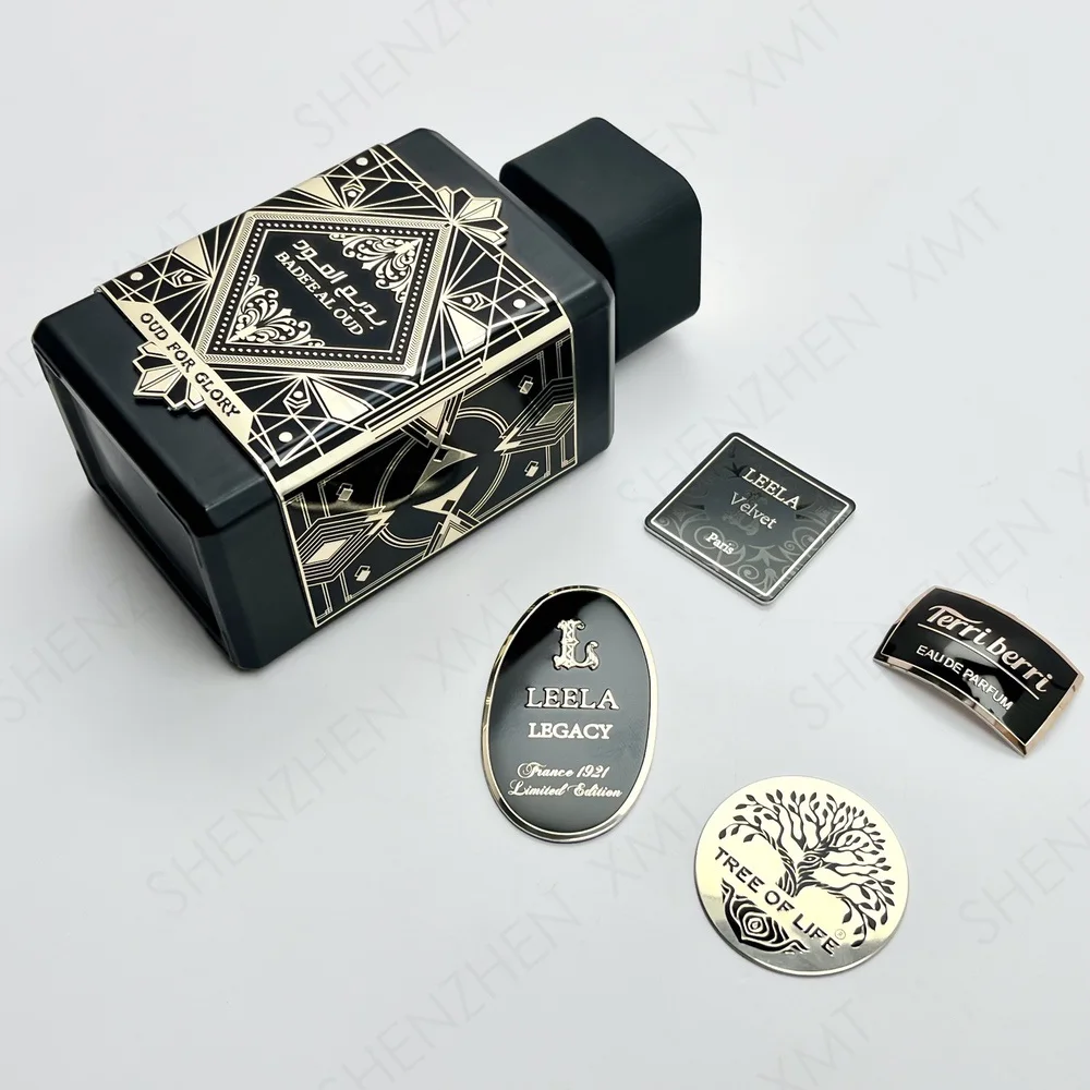 3d Logo Cutting Cover Back Case Printing Machine Phone Personalized Stickers Gold Silver 1pcs Waterproof Plating Custom Sticker