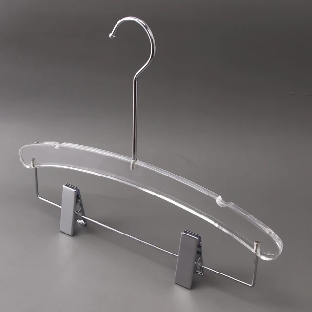 Customized Personalized Acrylic Hanger Transparent Clear Coat Various Styles Of Gray Hanger For Clothes And Trouser