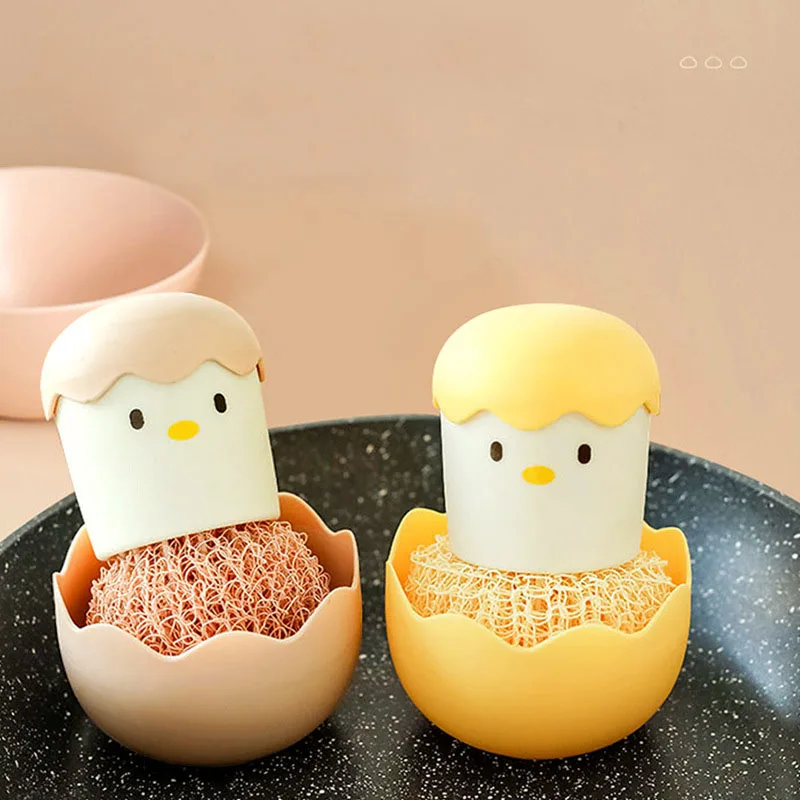 F2-633 бытовой с героями мультфильмов Детский костюм «яичная скорлупа» Эко-дружественных блюдо щетка для очистки, бытовые чистящие средства и аксессуары, щетка для мытья посуды