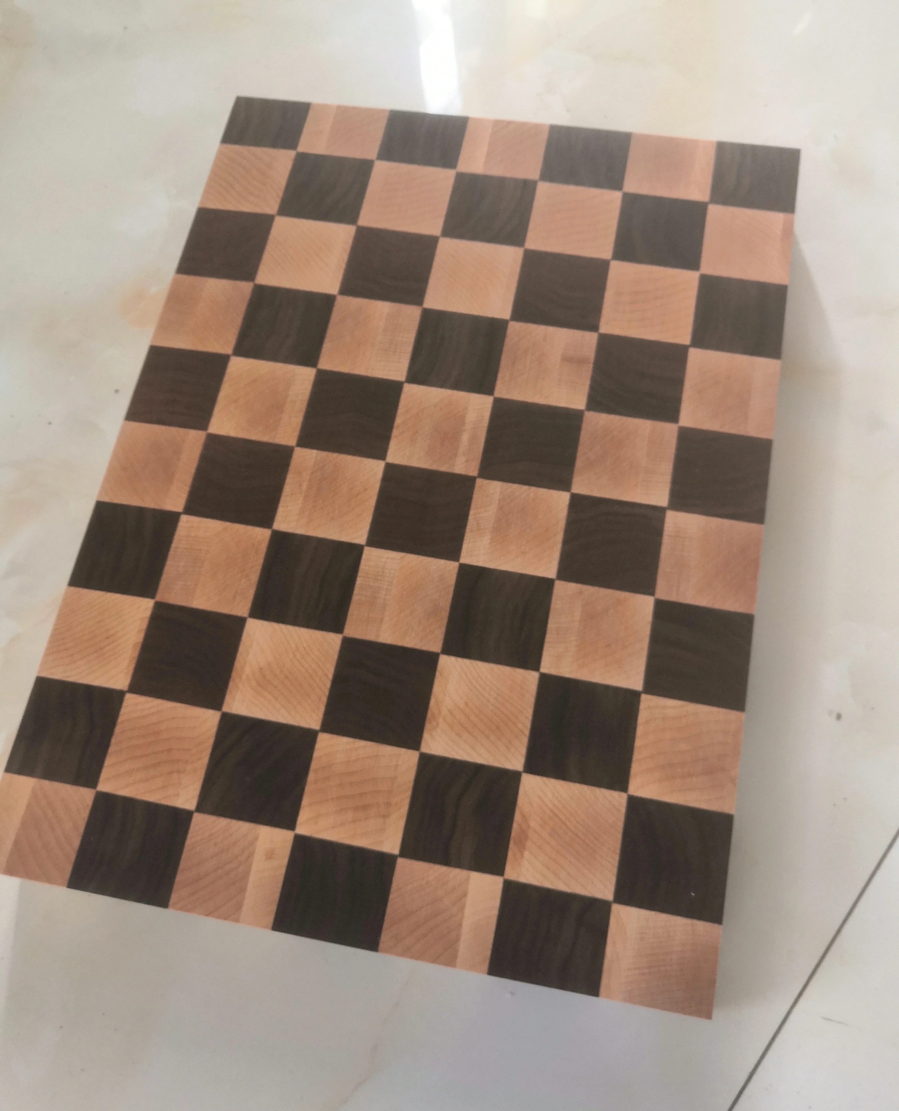 Eco Friendly Wooden End Grain Checkered Large Cutting Board Korea