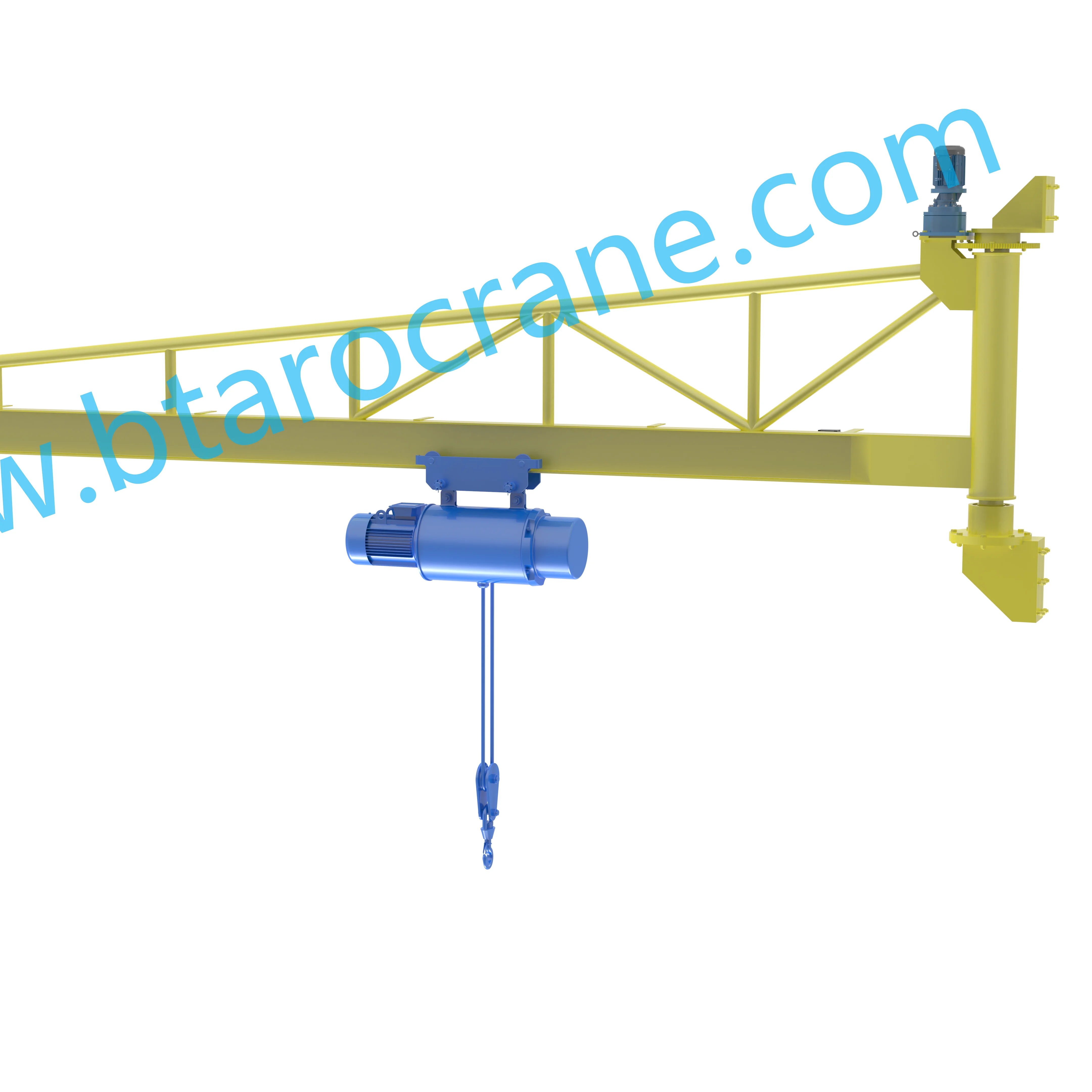 Factory OEM cantilever suspension arm free rotation 500KG JIB crane wall mounted warehouse lifting equipment