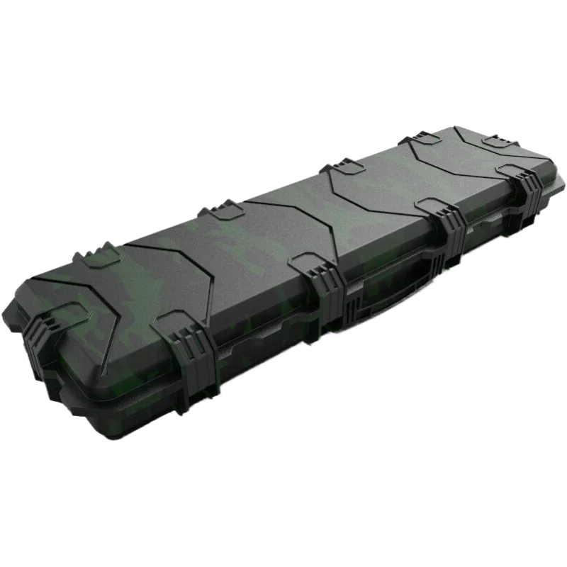 Glary All Weather Tactical wheeled Gun Case Waterproof Hard Plastic Gun Case Box with Foam