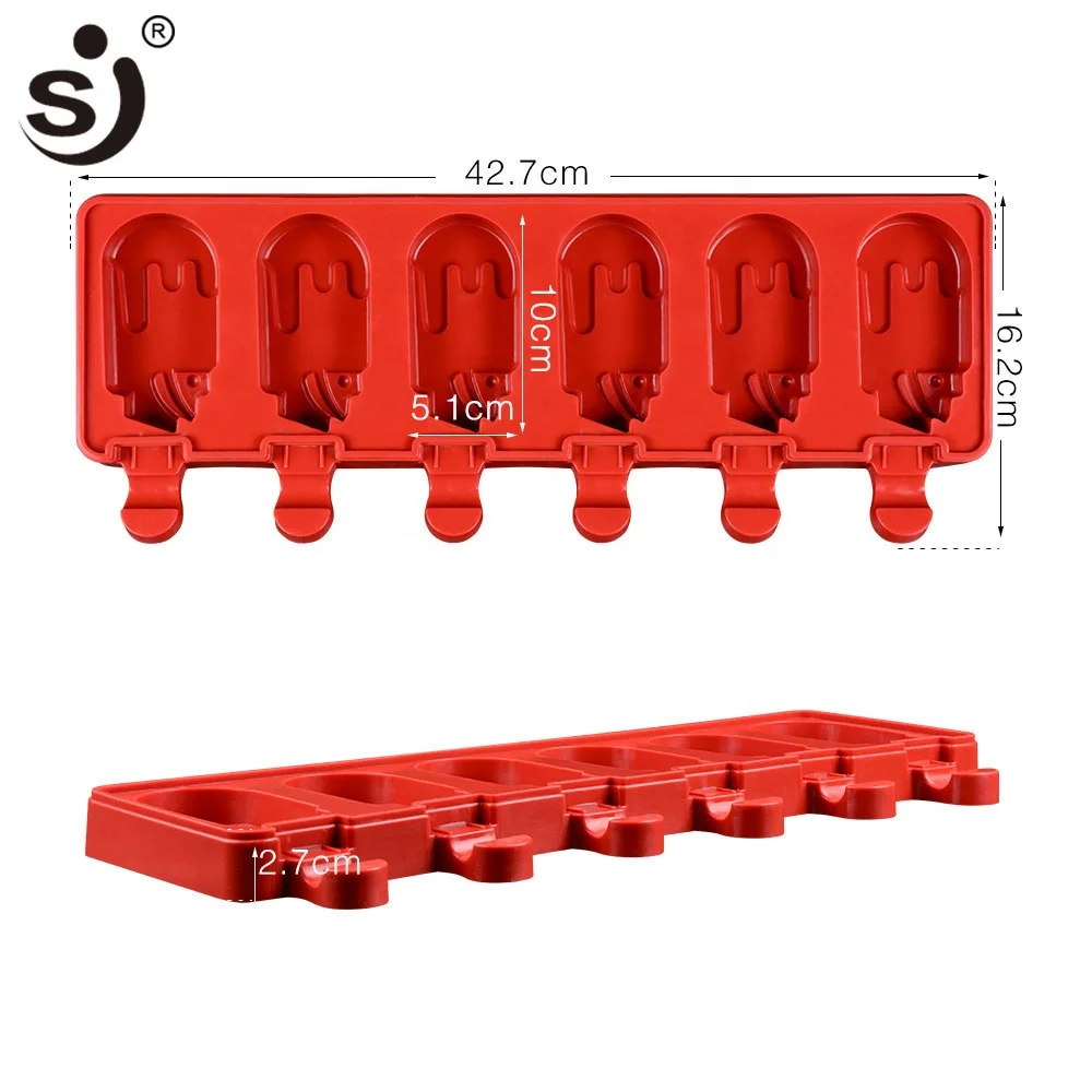 Amazon hot selling wholesale diy custom logo homemade tommy atkins shape stick ice cream cube pop popsicle maker silicone mold