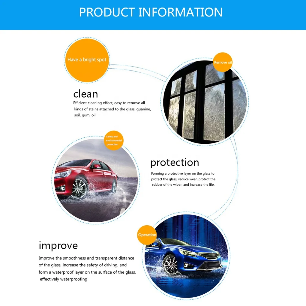 OEM Effervesent Detergent tablet clean window glass cleaner of car windshield