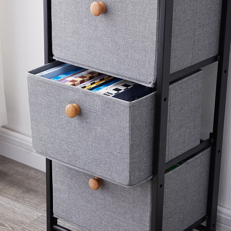 Simple Practical Wardrobe Fashion Style Non-woven Fabric Cabinet Easy Assemble Portable Folding Underwear Cube Box Storage