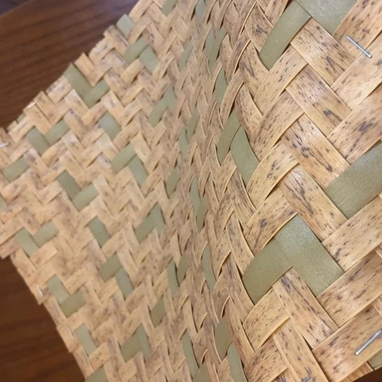 Fireproof plastic bamboo woven mat