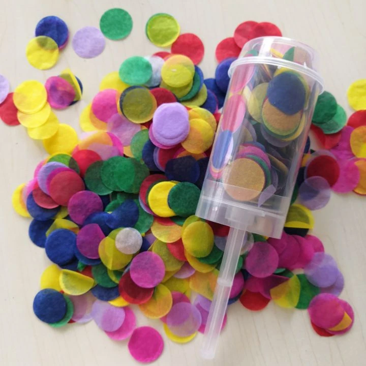 Круглые Бумажные конфетти, товары для вечеринок, пуш-поп конфетти