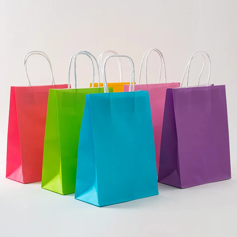 Color Kraft Paper Bag Custom Creative Environmental Protection Gift Bag Shopping and Dining Cosmetics Gift Bags