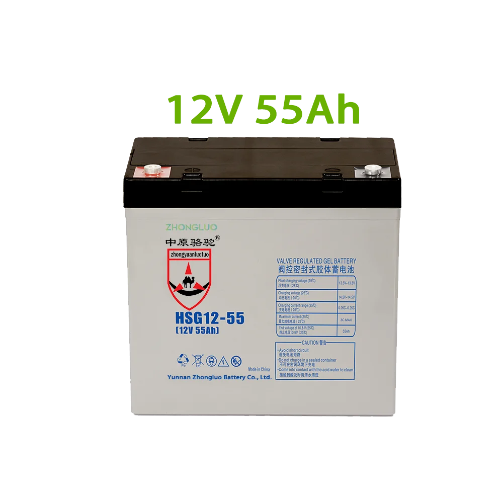 High Quality Long Life Gel Storage Battery for Home Solar System 12V 55ah Batterie Gel 12v 55ah Lead Acid Battery