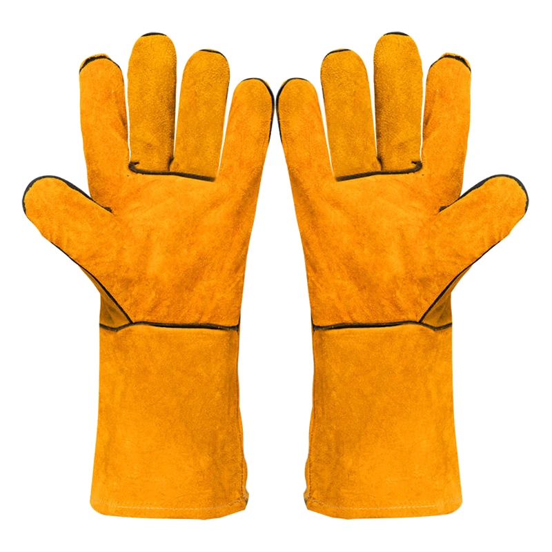 China Factory Direct Selling Protection Hand Anti Fire Leather Welding Gloves Working Safety Gloves for Industry