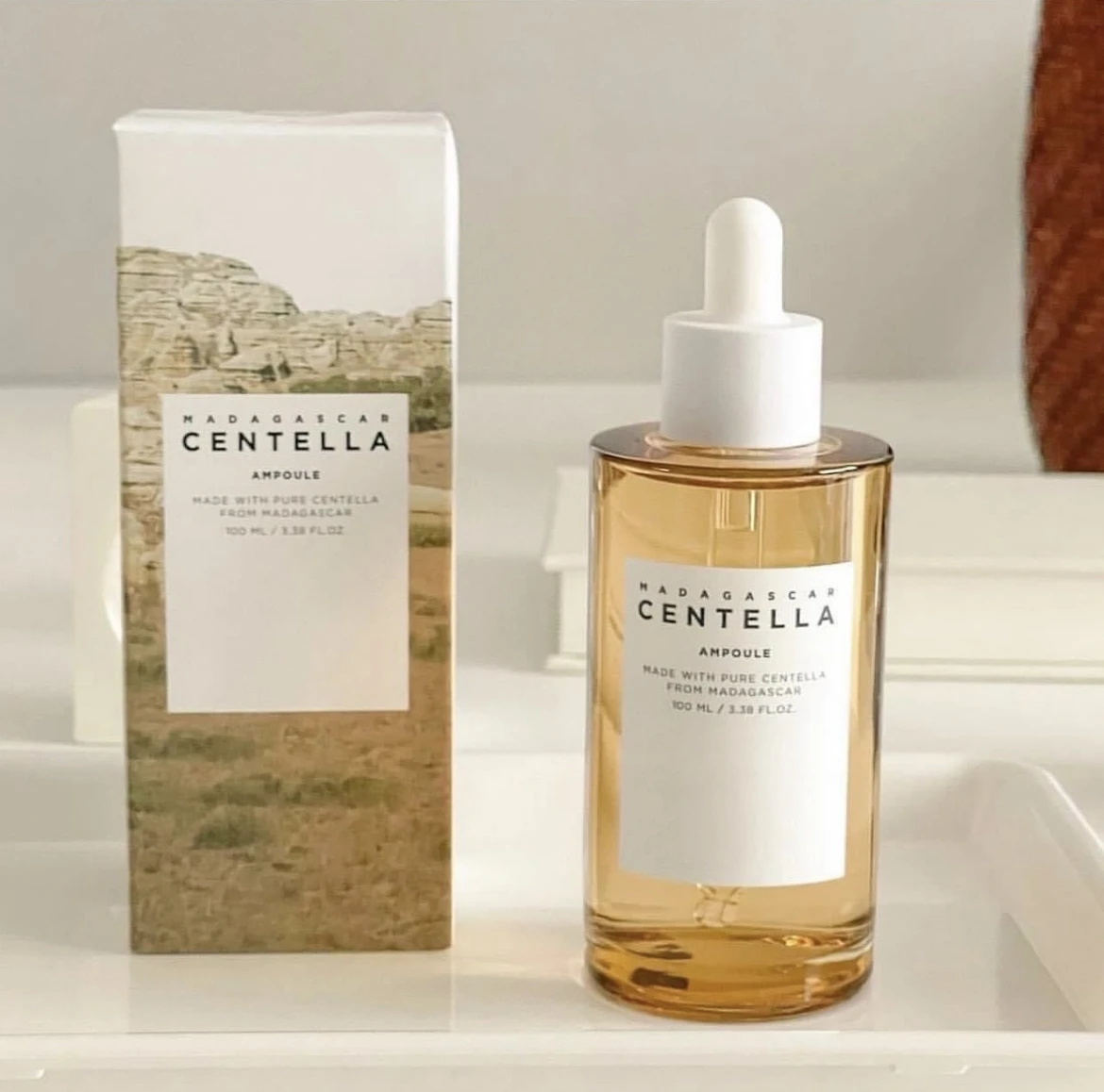 SKIN Care Korean Cosmetics Madagascar Centella Asiatica Ampoule Face Serum Moisturizing Brightening Shrinking Pore Face Essence