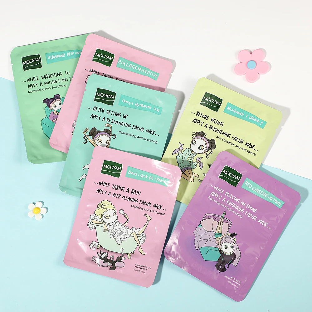 New Facial Masks Custom Korea Whitening Moisturizing Sheet Beauty Face Mask Korean Mascarillasl Skin Care Facial Mask