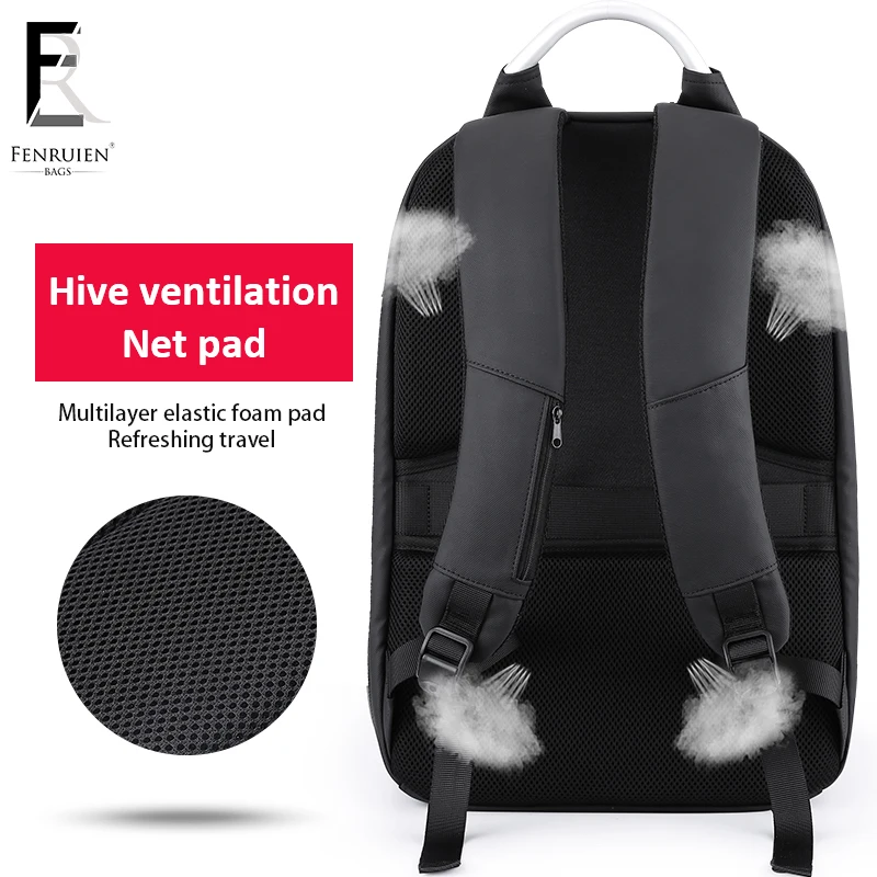 FENRUIEN 2023 New Business Travel bag Anti-Theft Waterproof  USB Charging Backpack bags 17 inch Laptop Bag