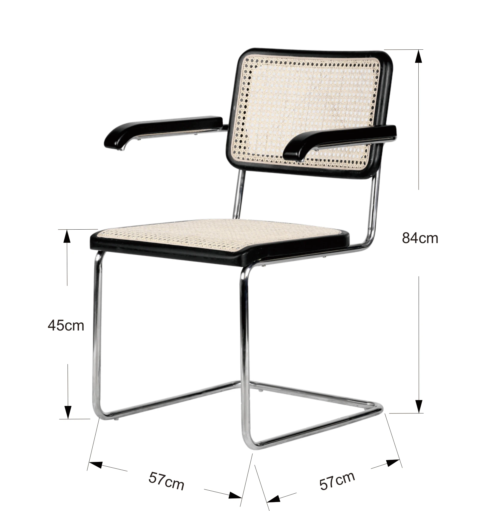 dining design armrest luxury rattan nordic dining chairs metal leg