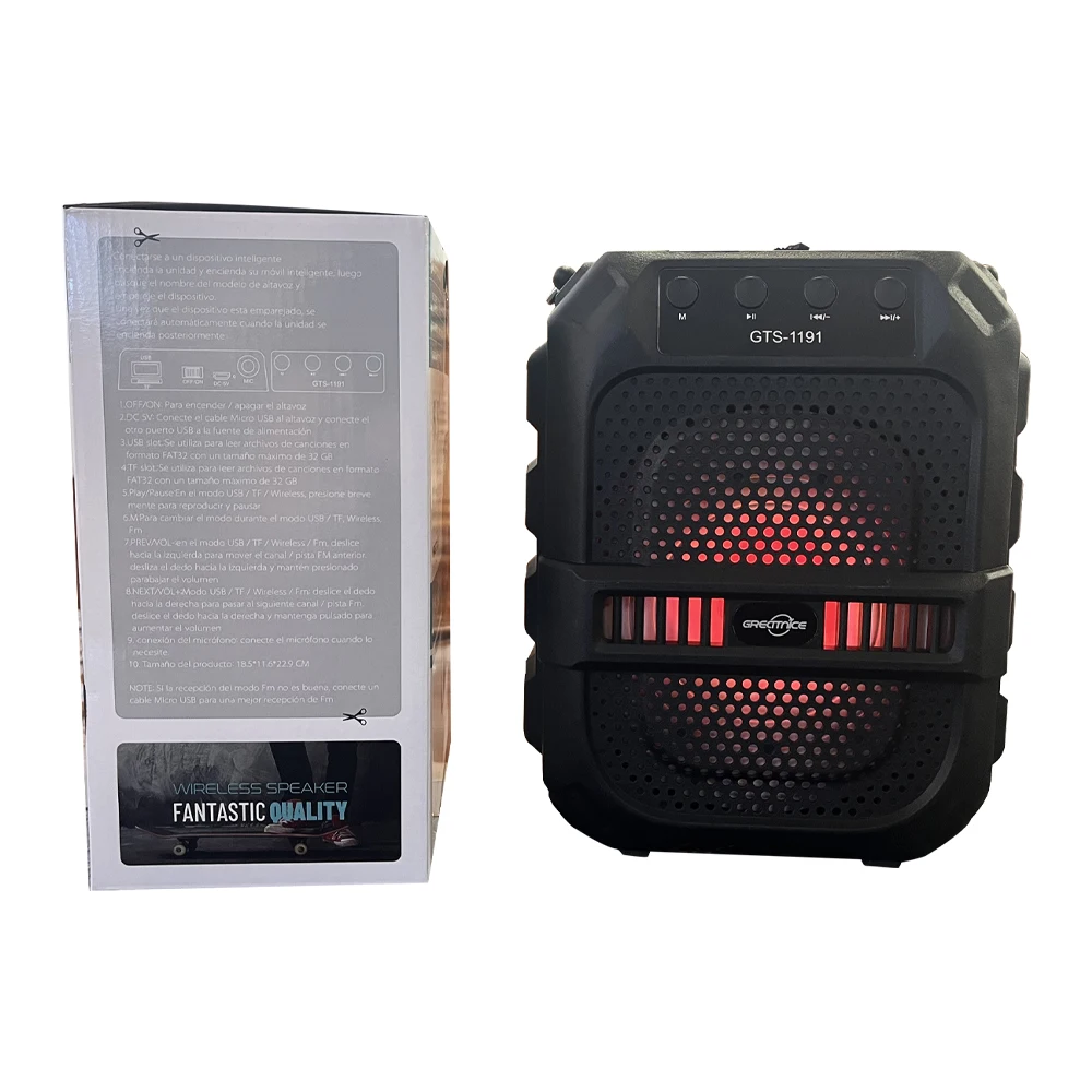 Best Selling Products 2023 Subwoofers Car Audio with Belt Wireless Kts Amplifiers Radio FM AM Mp3 Player Dj Outdoor Loud speaker