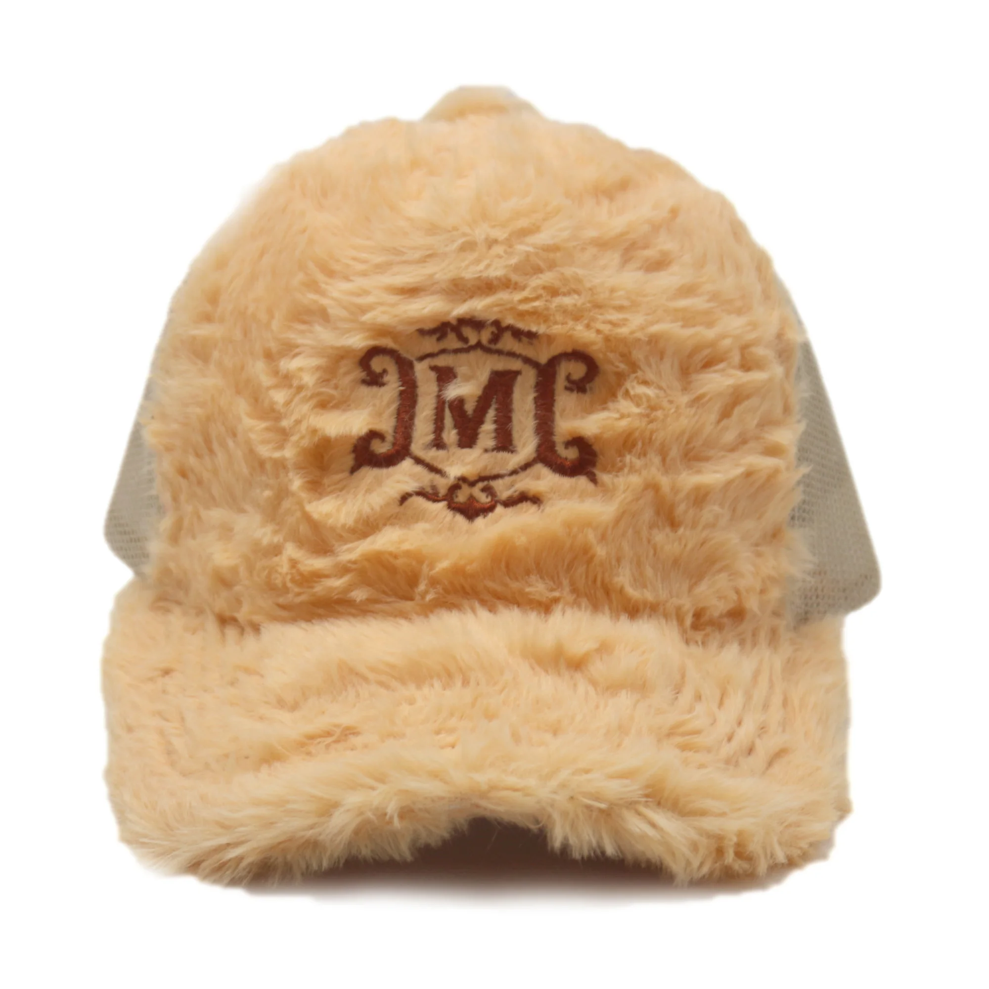 wholesale Furry Rabbit Hair mesh cap trucker hats with custom logo