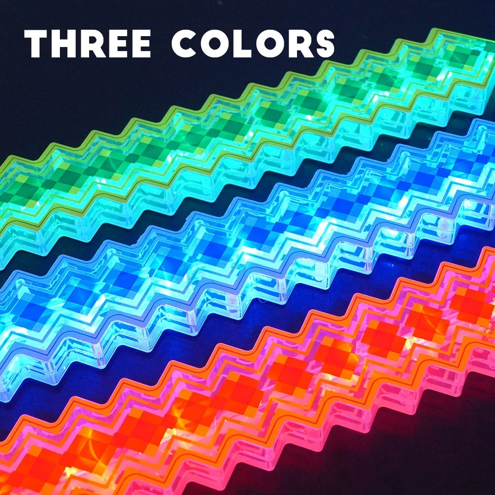 New Led Light-up Saber With Sound For Kids Toy Transparent Pixel Light up plastic Sword