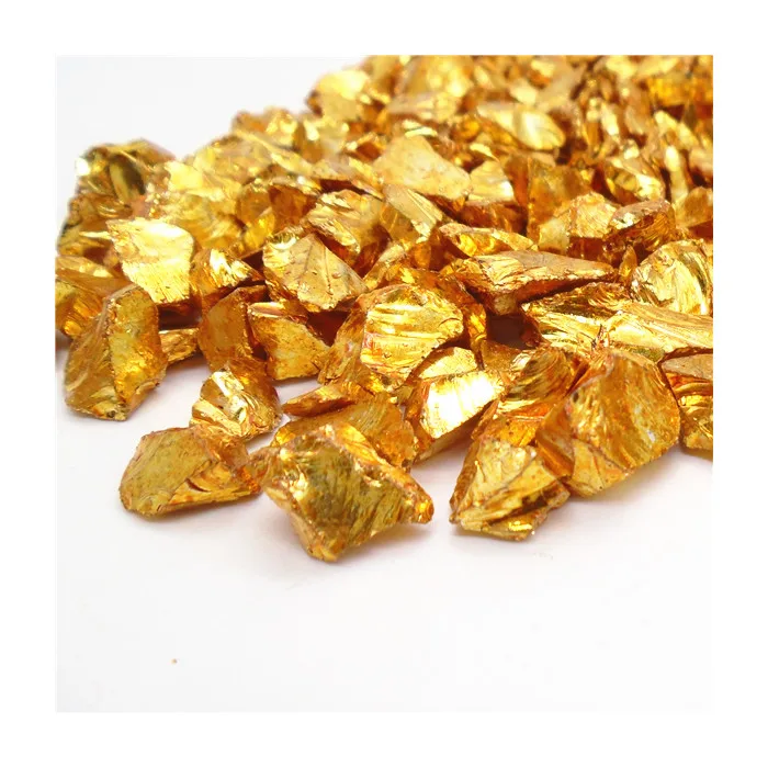 mosaics gold mini glass tiles crafting irregular shape gold mosaic chips