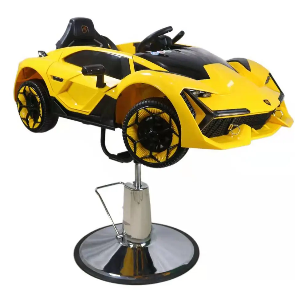 High Quality Gas Piston Salon Furniture Children Hair Salon Car Chairs Kids Small Barber Shop Child Hairdressing Chair For Kids