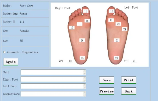 Diabetic Foot,Neuropathy Analyser,Digital Biothesiometer