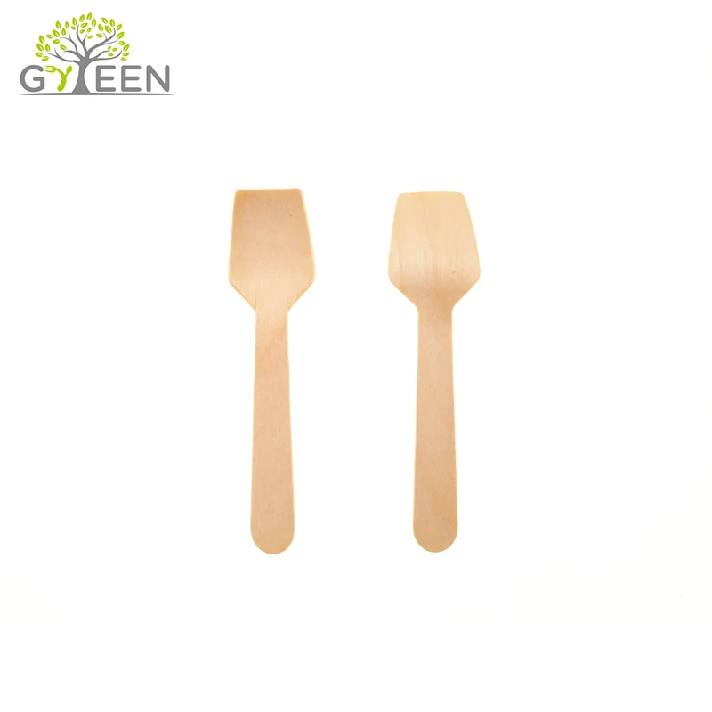 70mm Take Away Tableware Wooden Teaspoon Spoons Dinner Spoon Eco-friendly Wood for Sale Natrual Compostable Disposable Birch