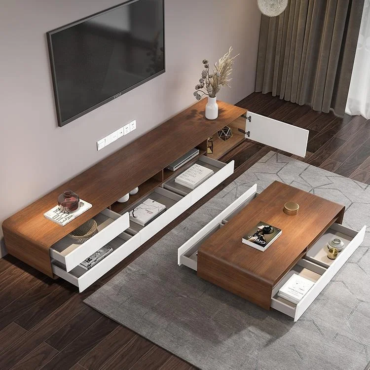 Newest Style Wood Tv Stand Cabinet Modern Living Room Furniture Set TV Unit Table Storage Cabinets