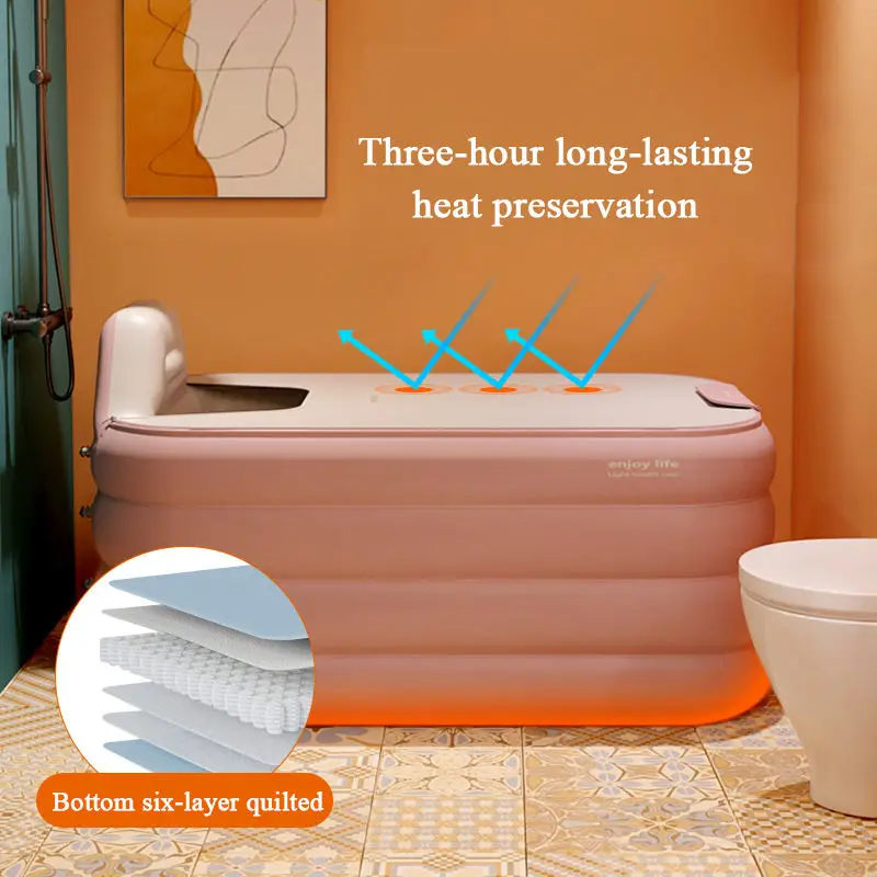 140cm 160cm Luxury Sweat Steam Bathtub Pvc Ice Plunge Baths Inflatable Icebath Ice Plunge Foldable Baby Adult Bathtub