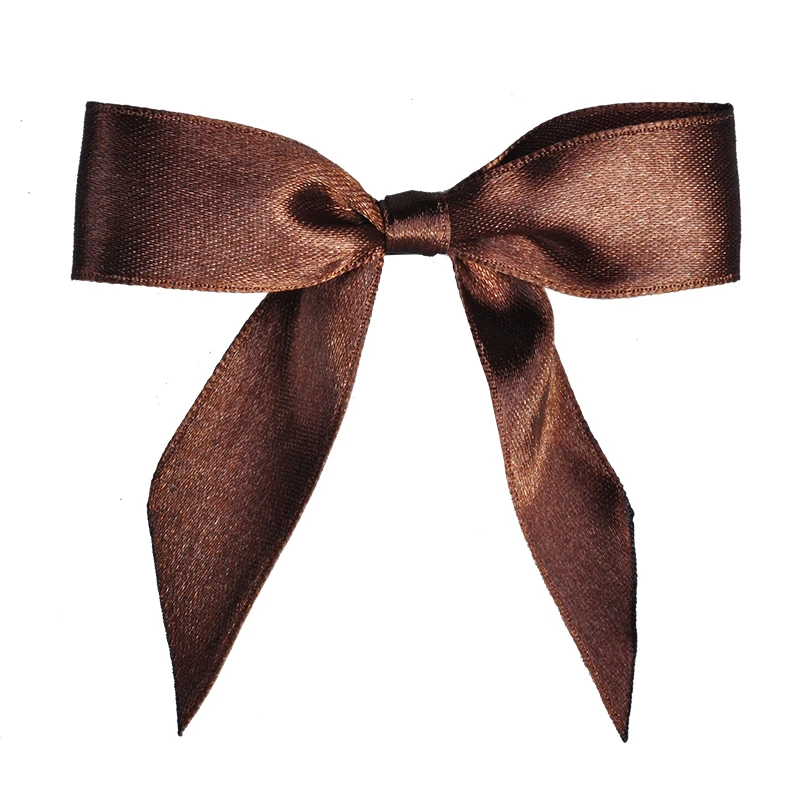 Satin ribbon bow with rose in the middle pre-tied bow