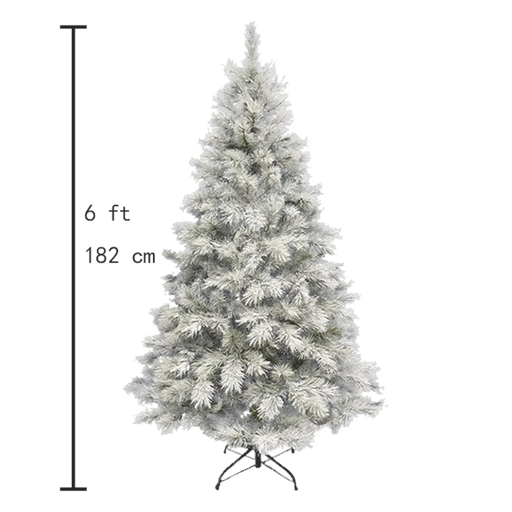 White Heavy  Flocking Lightweight and Easy to  with Metal Stand Premium Spruce Artificial Holiday Snow Flocked christmas tree