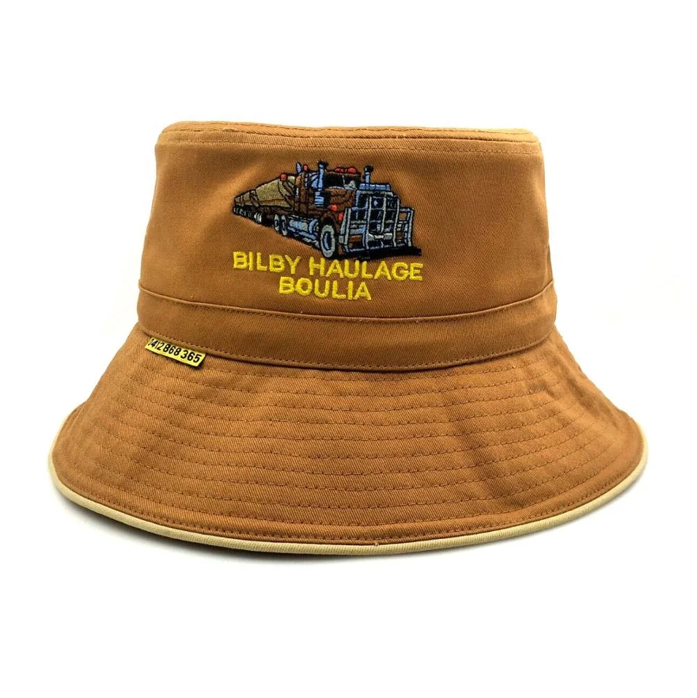 Factory customization fashion cotton car embroidery bucket hat woven label adjustment caps