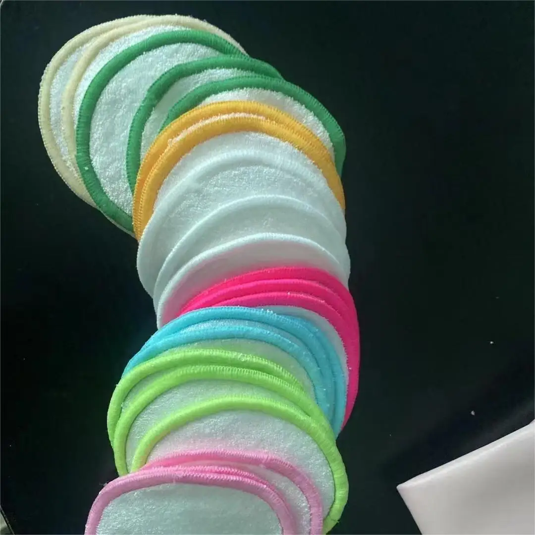 Reusable Cotton Pads Make Up Facial Remover Double Layer Pads Nail Cleaning Bamboo Makeup Remover Pads
