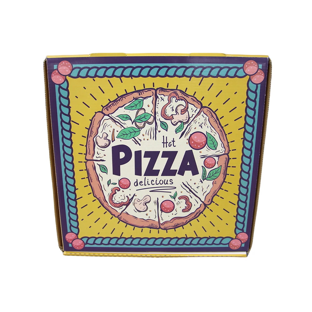 16 18 inch white kraft custom logo design food pizza packaging box cheap personalized corrugated brown paper pizza boxes